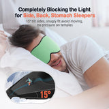 LitBear masque sommeil anti-lumière, pont nasal 22 mm pour ajustement personnalisé.