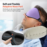 LitBear masque sommeil cups 3D contournées: espace pour cligner des yeux et maquillage.