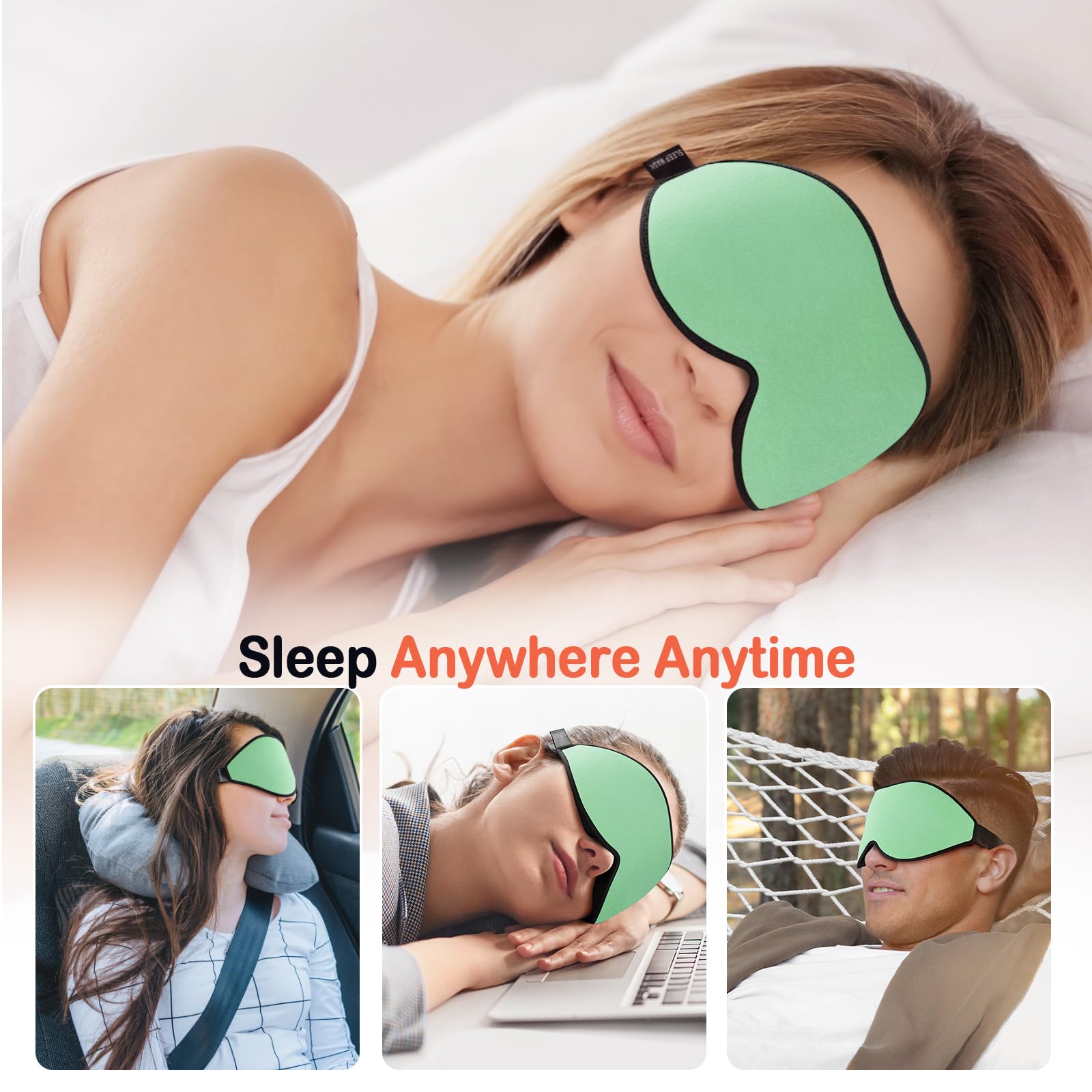 LitBear masque voyage idéal pour avion, sieste, camping et yoga.
