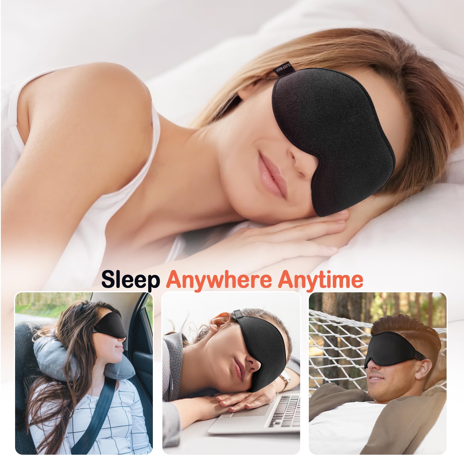LitBear masque voyage ultra leger, parfait pour avion et train.