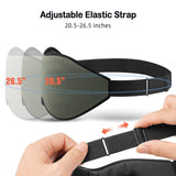 LitBear masque, sangle ajustable 52–67 cm pour un maintien sûr.