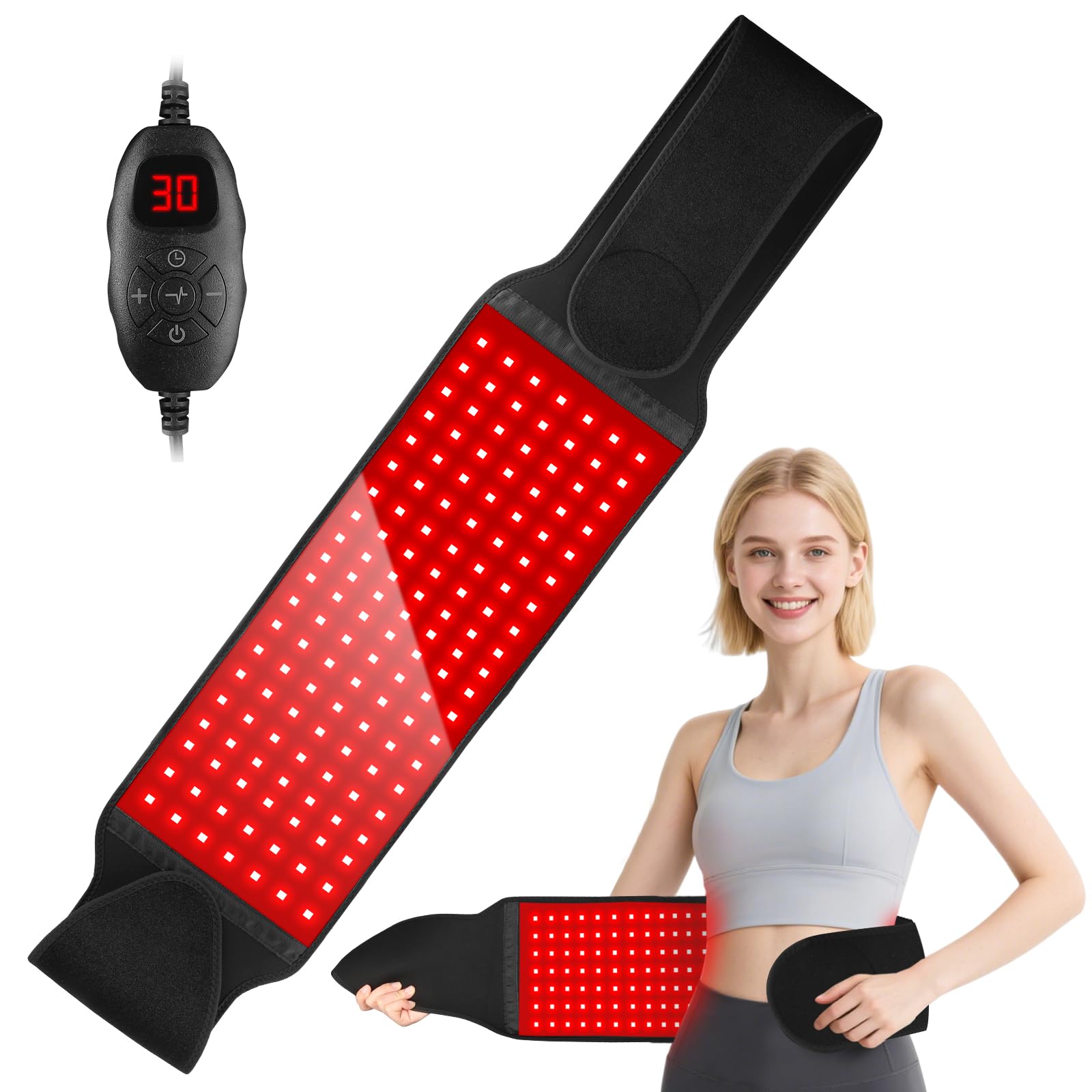 LITDUCK ceinture thérapie lumineuse rouge portée confortablement au quotidien pour le bien-être.