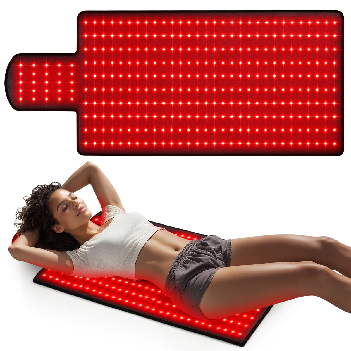 LITDUCK sur le corps: thérapie lumière rouge sur grande surface pour relaxation musculaire.