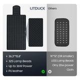 Del 3-en-1 LITDUCK émettant rouge et proche infrarouge pour une séance personnalisée.