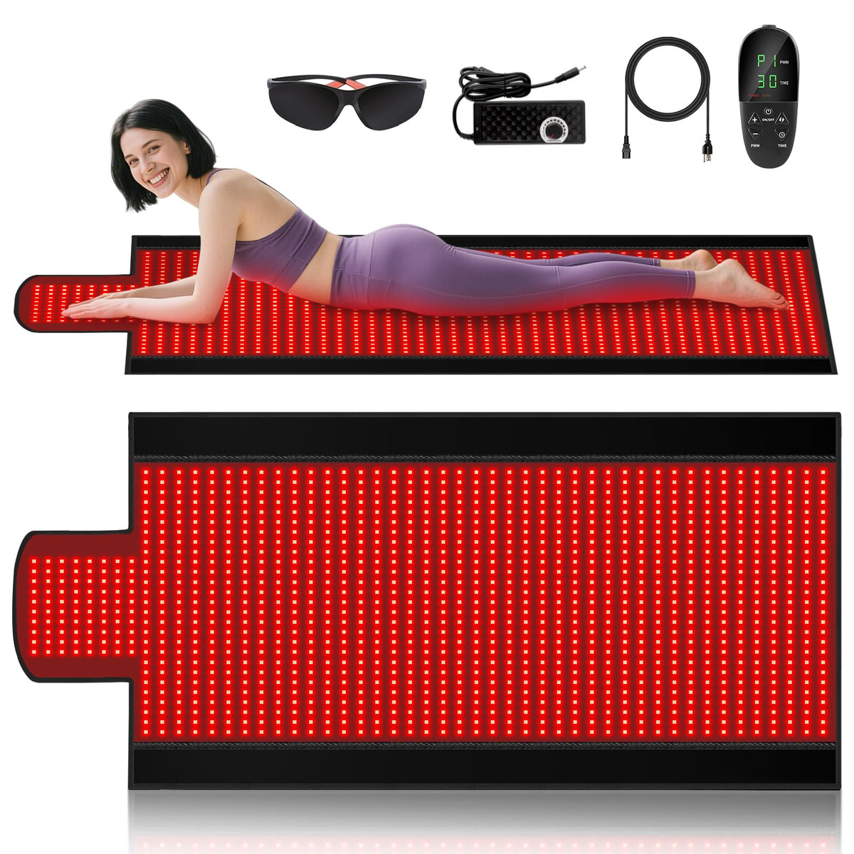 Matelas LITDUCK Lumiere Rouge Corps pour relaxation à domicile.