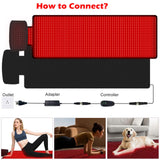 Litecare: tapis lumière rouge bras et poignets, soutien musculaire et récupération légère.