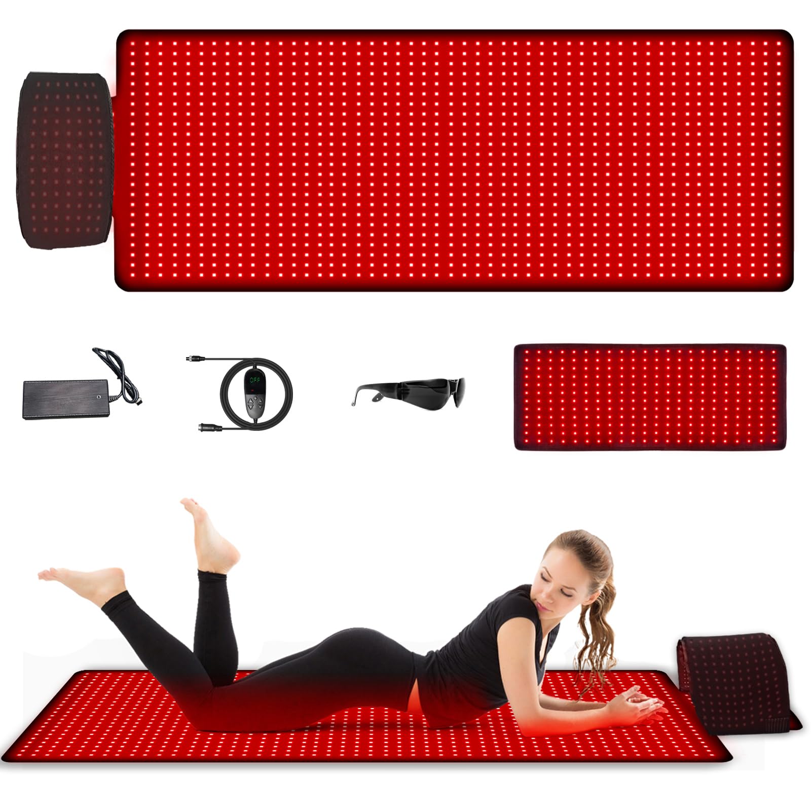 Litecare: tapis lumière rouge pour tête et cou, relaxation ciblée et confort immédiat.