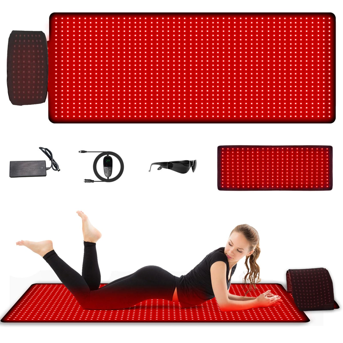 Litecare: tapis lumière rouge pour tête et cou, relaxation ciblée et confort immédiat.