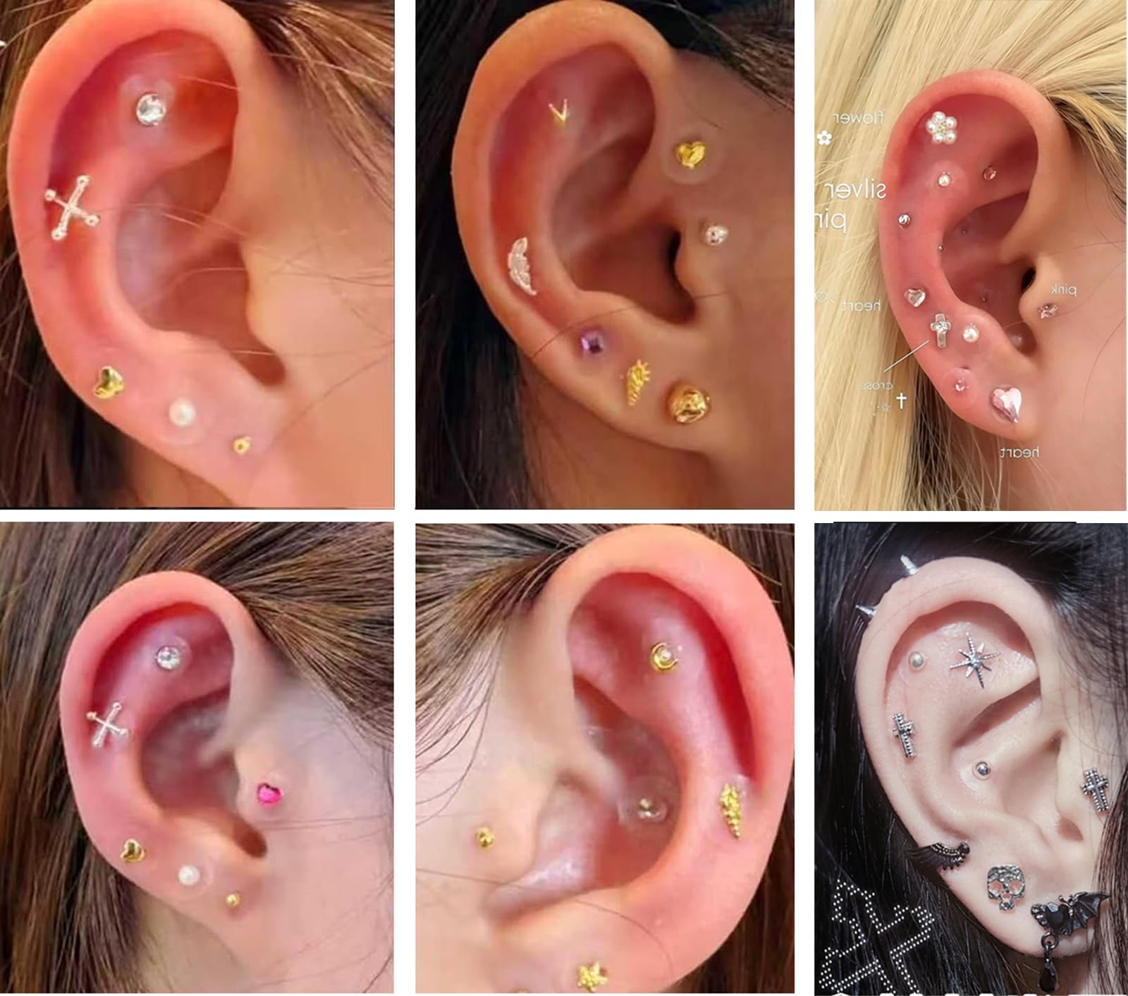 Litelogy graines-auriculaires-adhésives, application simple sans aiguilles