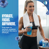 Arôme framboise bleue de Lithios Brain Fuel Plus Hydration Mix rafraîchissant