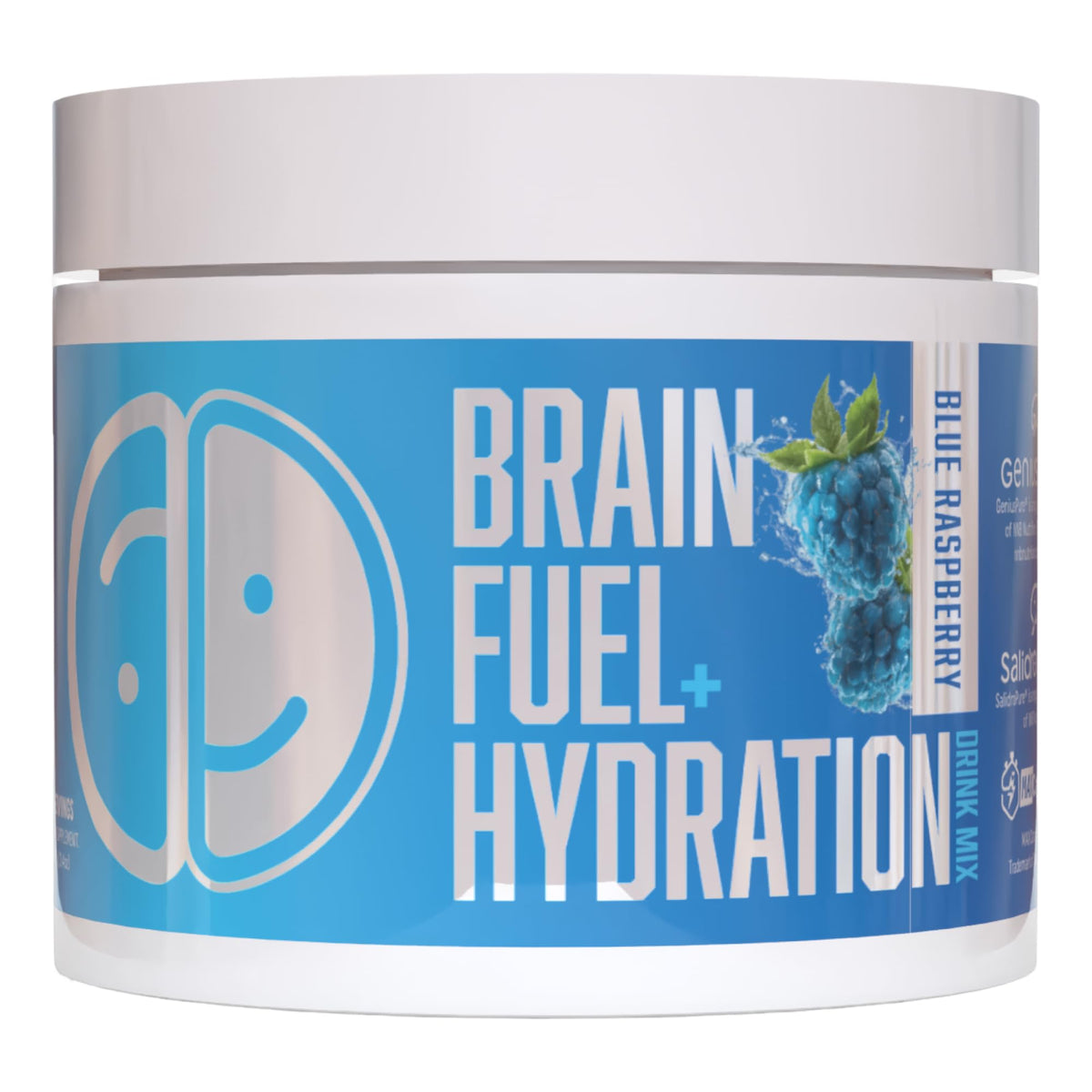 Lithios Brain Fuel Plus Hydration Mix, bouteille framboise bleue, hydratation et concentration
