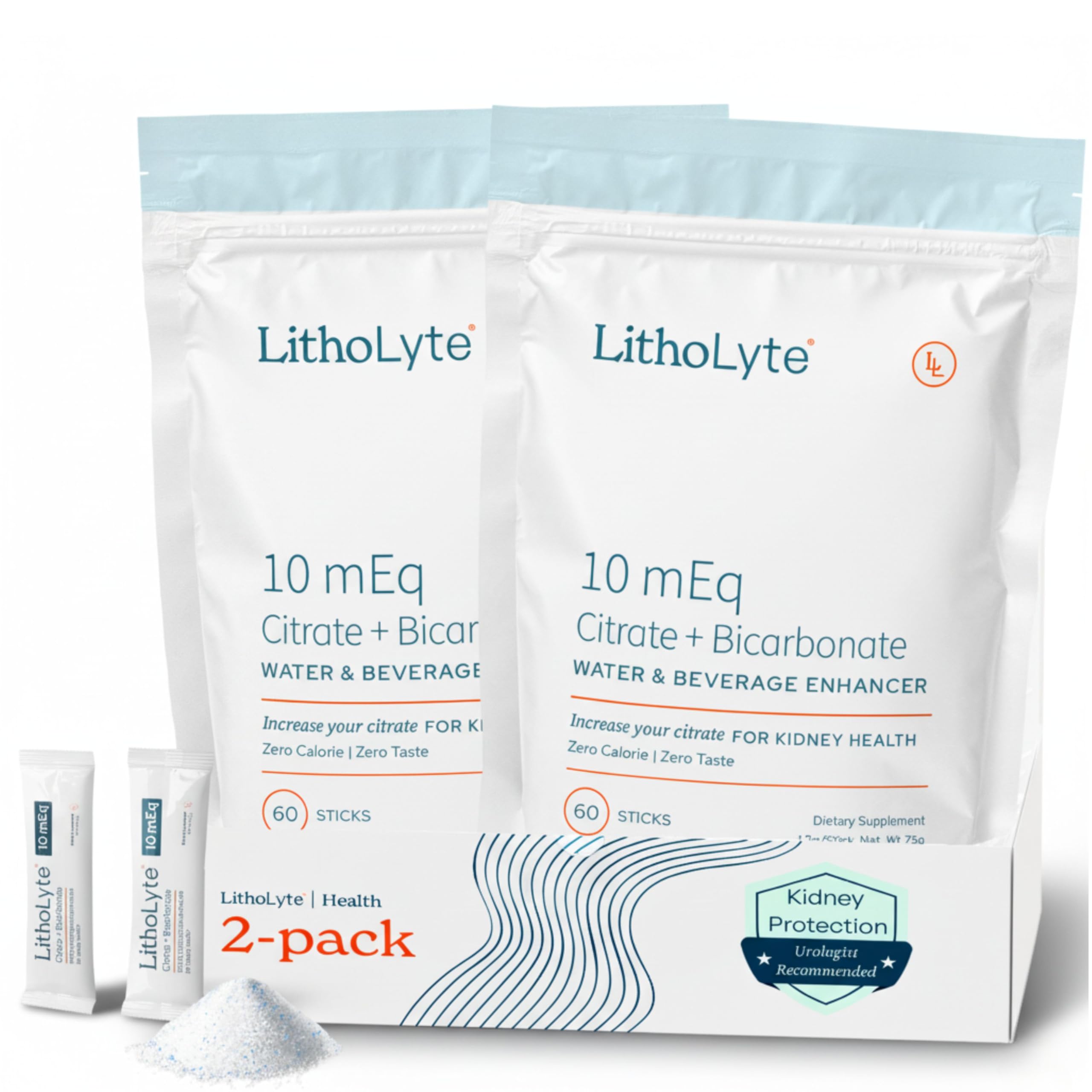 LithoLyte 10mEq dans un verre d'eau pour une hydratation pratique.