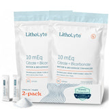 LithoLyte 10mEq dans un verre d'eau pour une hydratation pratique.