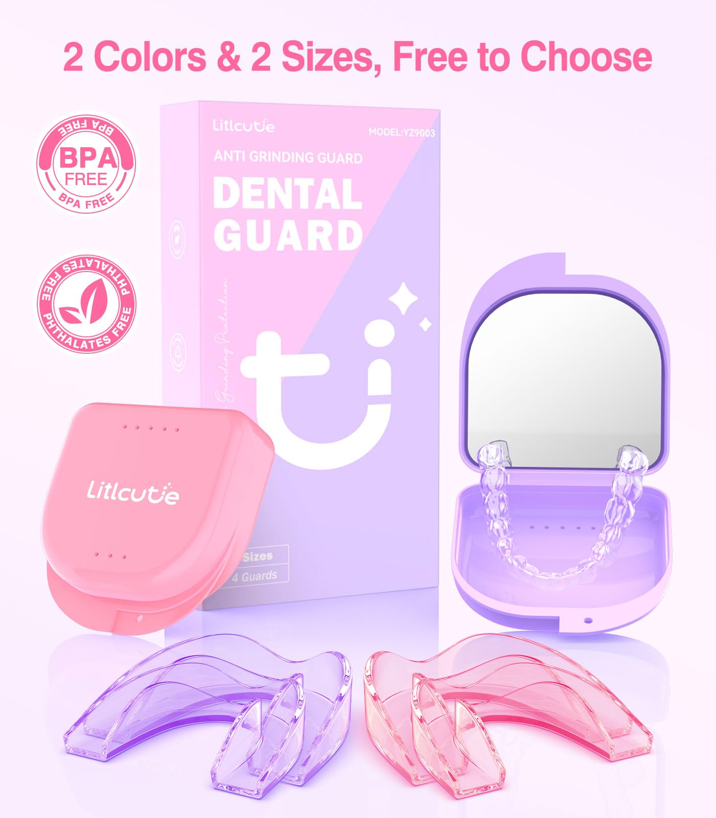 Litlcutie garde-dents violet et nuit, tailles multiples pour différentes dents.