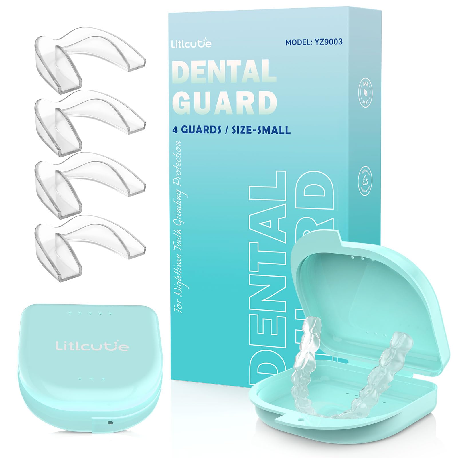Litlcutie gouttière dentaire nocturne lot de 4 pour un sommeil plus serein.