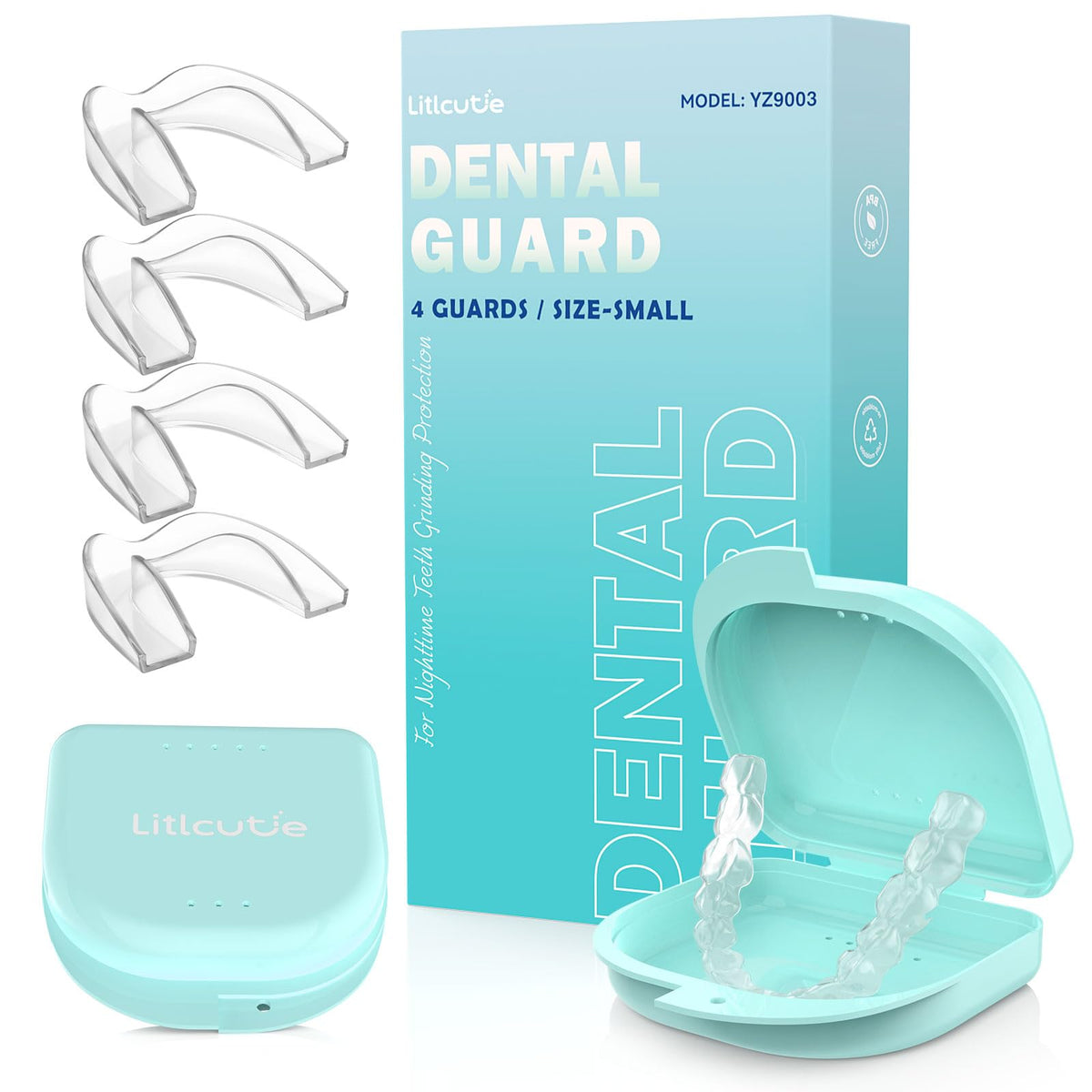 Litlcutie gouttière dentaire nocturne lot de 4 pour un sommeil plus serein.