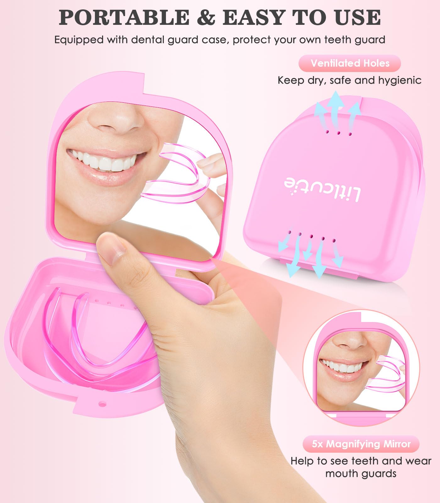 Litlcutie miroir-agrandi: miroir intégré pour ajustement facile.