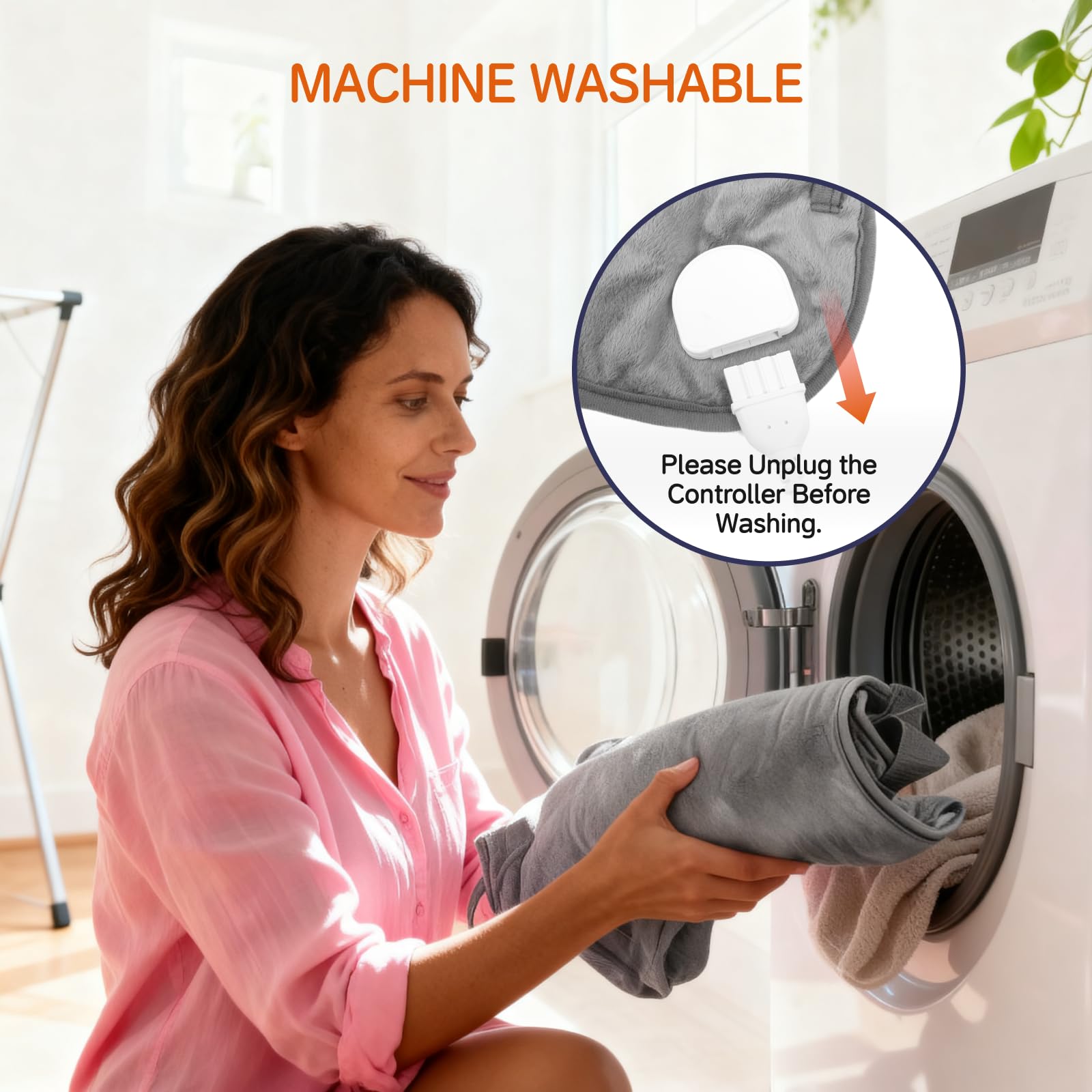 Tissu microplush doux et durable, contrôleur amovible pour lavage facile.