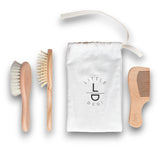 Little Dedi brosse cheveux bébé poils chèvre, douceur pour cuir chevelu sensible.