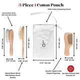 Little Dedi peigne bois hêtre bébé, coiffage doux et efficace.