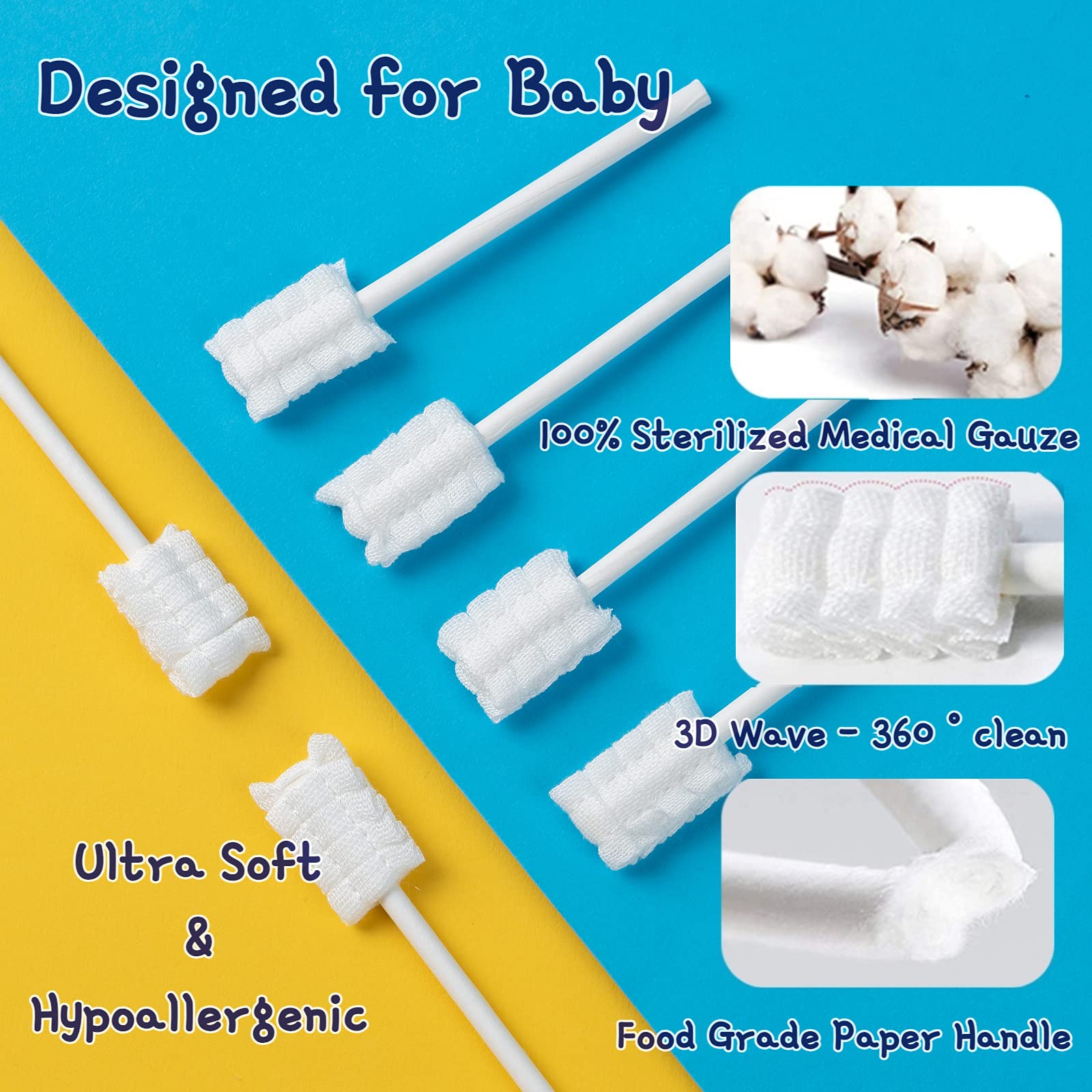 Little Fox brosses-doigts incluses avec étuis pratiques pour voyage.