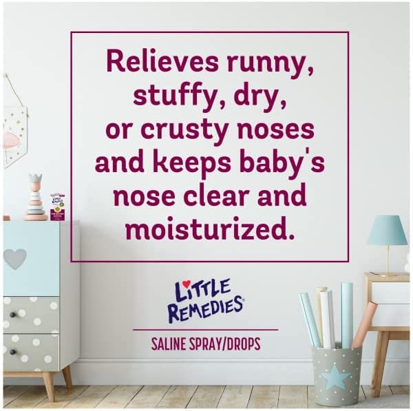 Little Remedies bouteille-saline-nez, image claire et utile pour hydrater le nez sec.