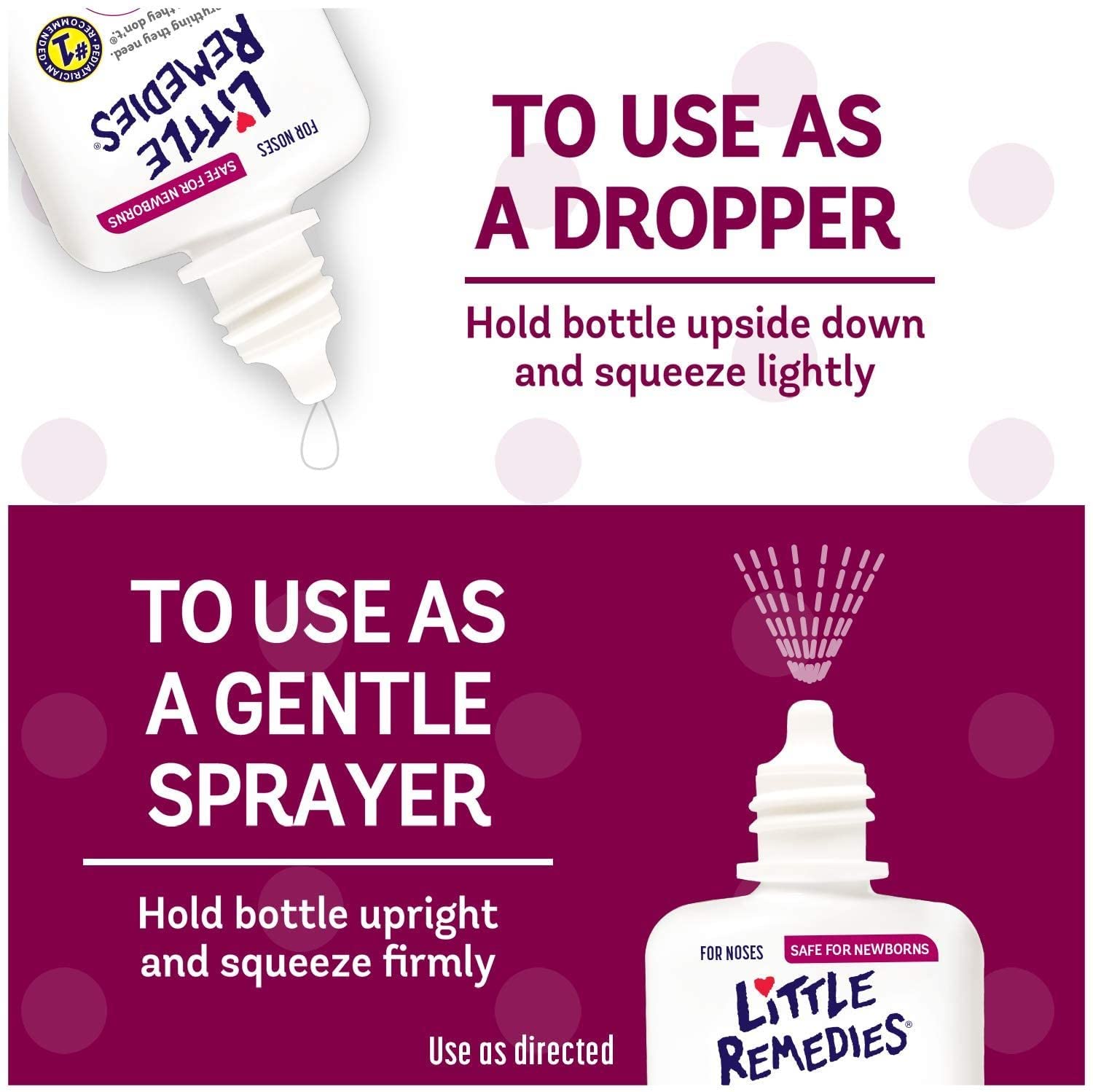 Little Remedies Spray nasal et gouttes salines, pack pratique pour les parents.