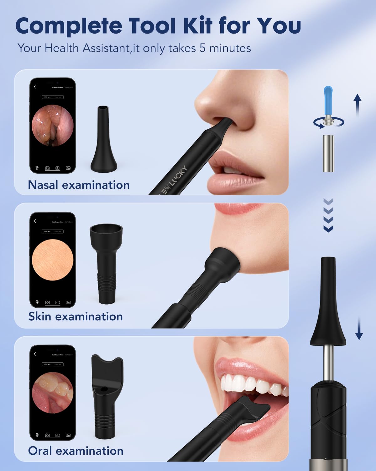 Littlelucky embouts silicone colorés pour différencier les utilisateurs.