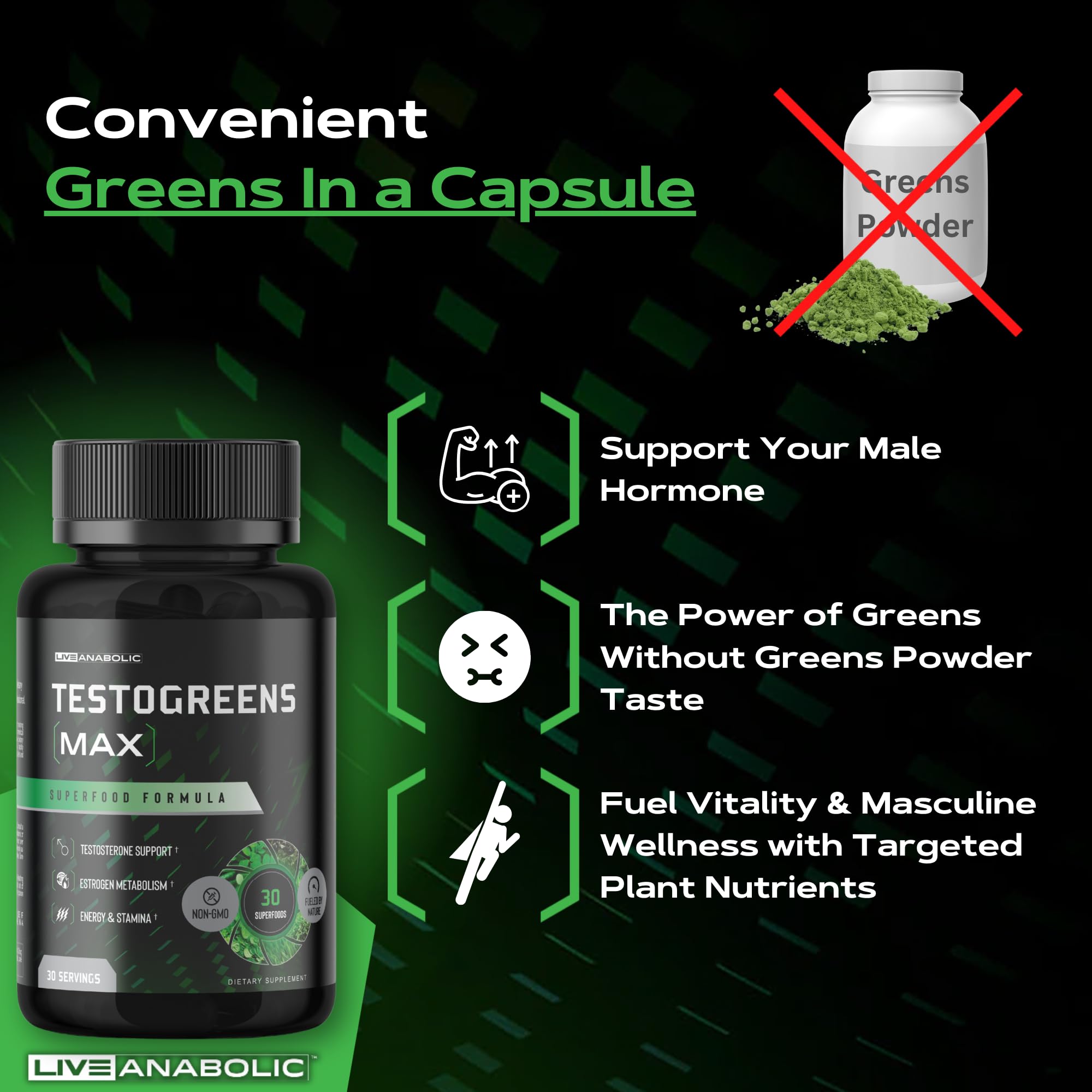Live Anabolic TestoGreens Max dosage quotidien illustré
