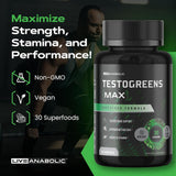 Live Anabolic TestoGreens Max prise de capsules, format pratique
