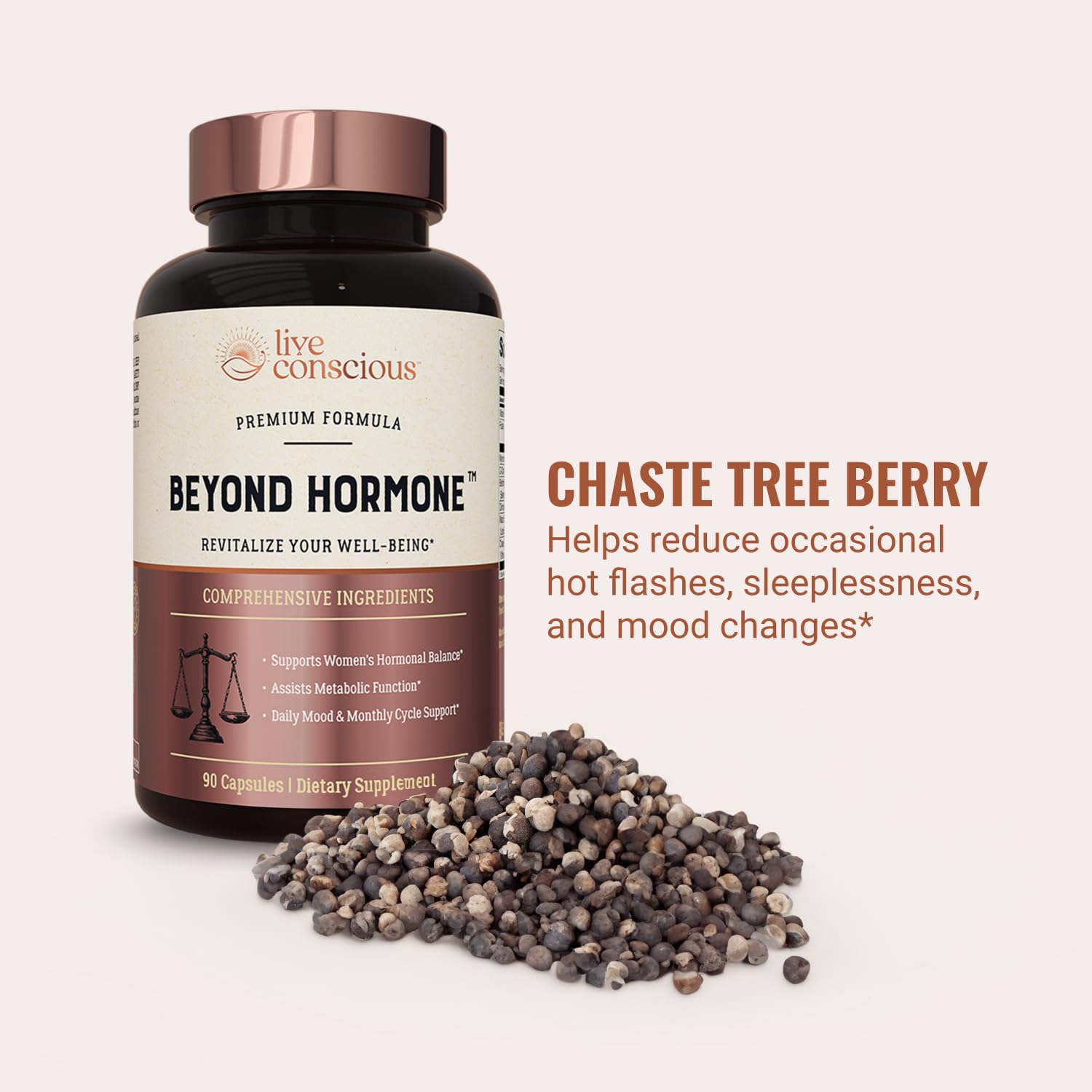 Diindolylméthane DIM dans Live Conscious Beyond Hormone, soutien hormonal possible.