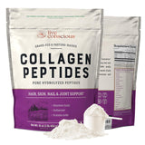 Live Conscious Collagen Peptides poudre bouteille : soutien potentiel peau et cheveux.