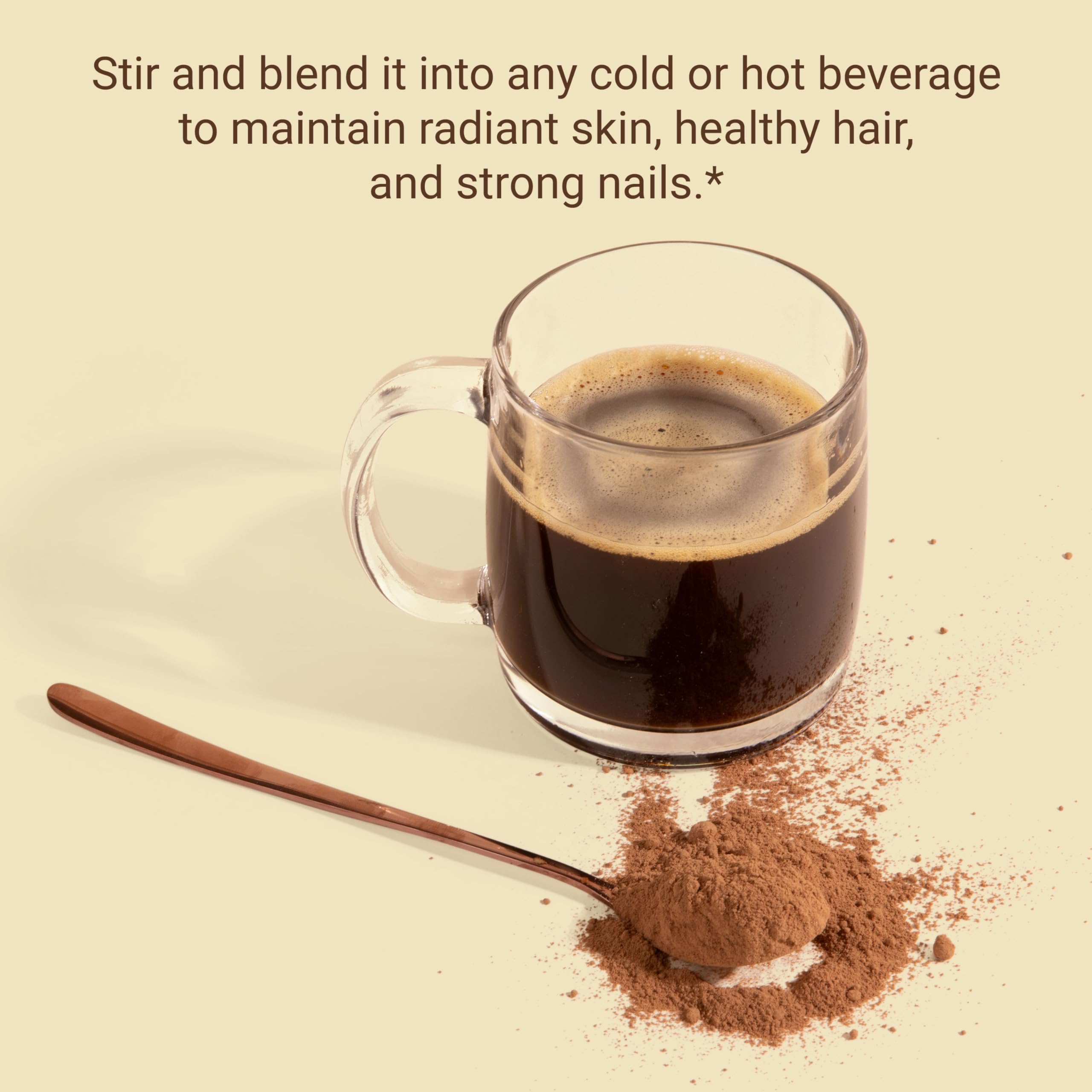 Live Conscious Collagène Chocolat dose cuillère pour routine