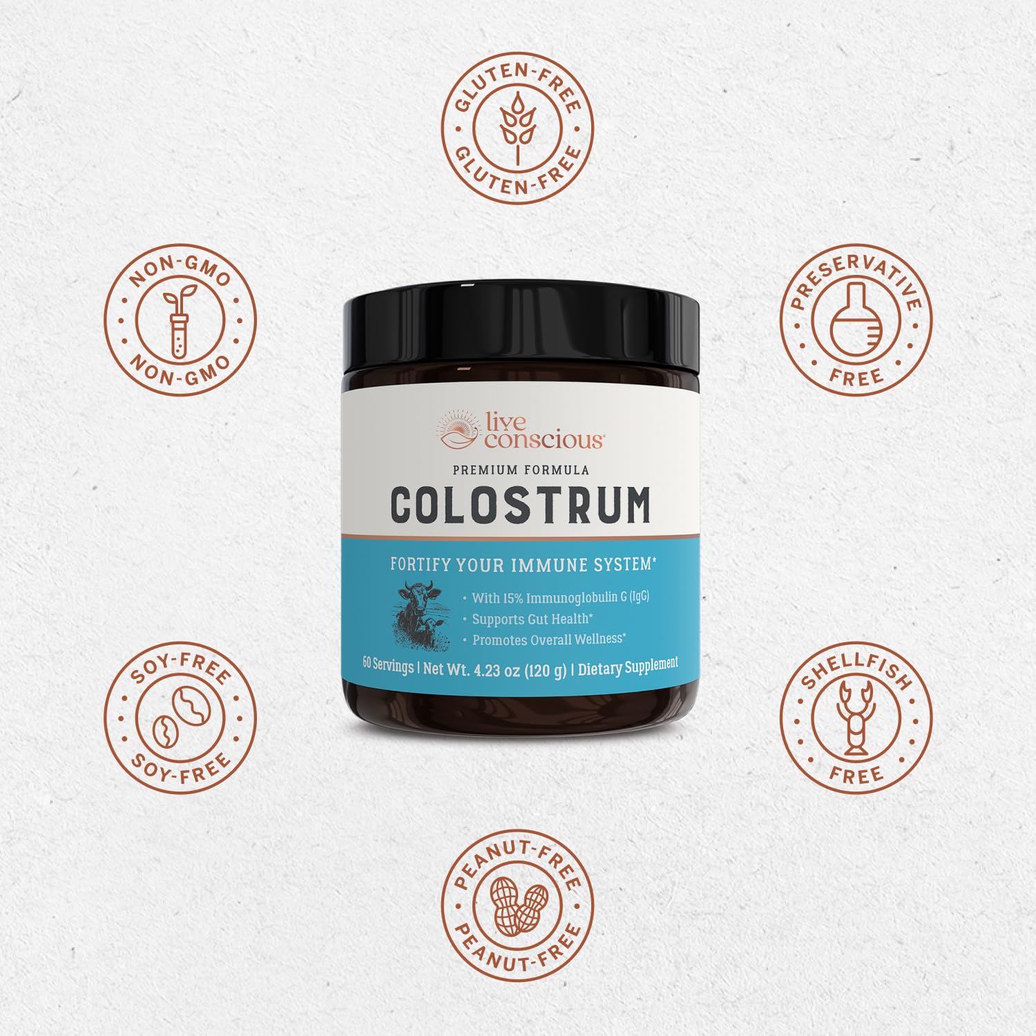 Live Conscious Colostrum Poudre-usage-matin: idéal dans la routine matinale et pour l'apport quotidien.