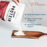 Live Conscious Cosmic Cacao — dose mesurée facilite l'intégration dans votre routine.