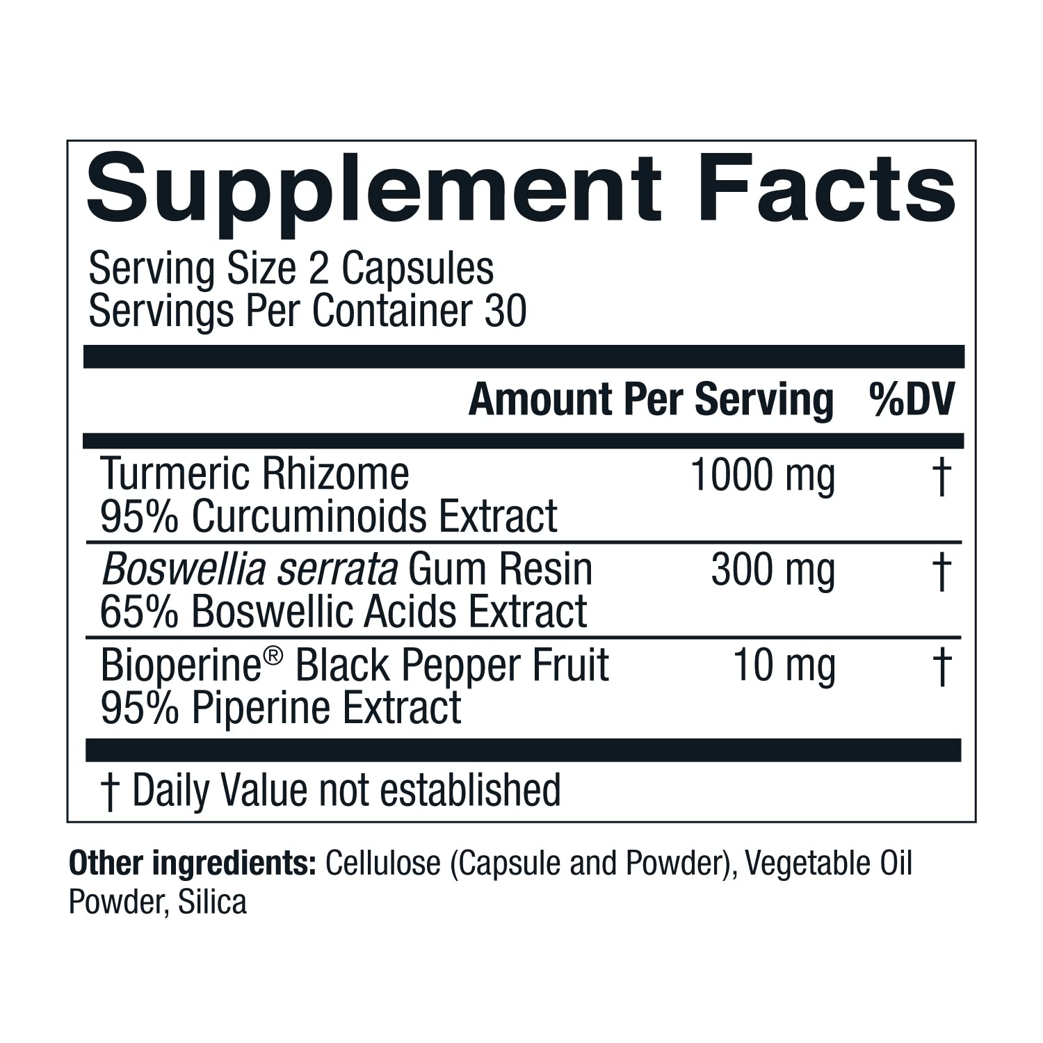 BioPerine favorisant l’absorption des actifs contenus dans CurcuWell.
