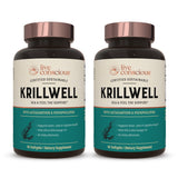 KrillWell Live Conscious : bouteille de capsules pour un apport oméga-3 durable.