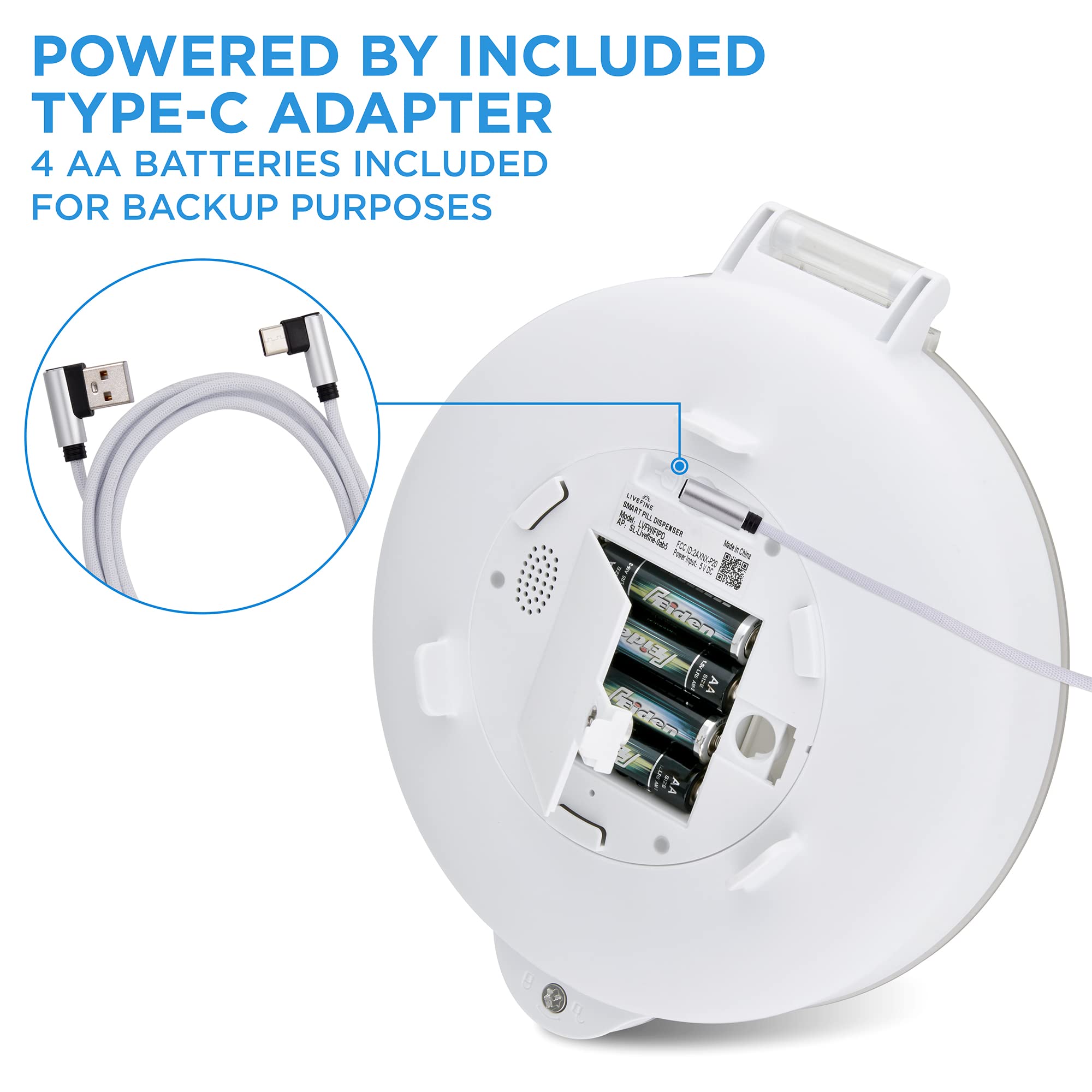 Live Fine distributeur pilules wifi possède une clé de sécurité pour éviter les accès non autorisés.