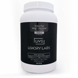 Poudre whey vanille LIVE LGNDRY LABS, énergie et récupération potentielles.
