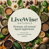 Gouttes sans saveur Live Wise Naturals à ajouter aux repas ou boissons.