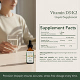 Live Wise Naturals gouttes D3+K2 avec compte-gouttes précis pour dosage facile.
