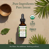 Gouttes Live Wise Naturals versées dans une boisson pour utilisation simple.