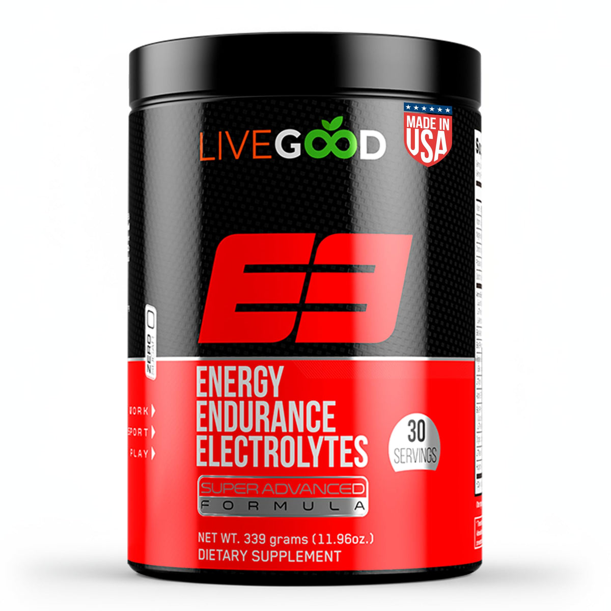 LIVEGOOD E3 boîte 30 portions prête à l'emploi pour votre routine sportive