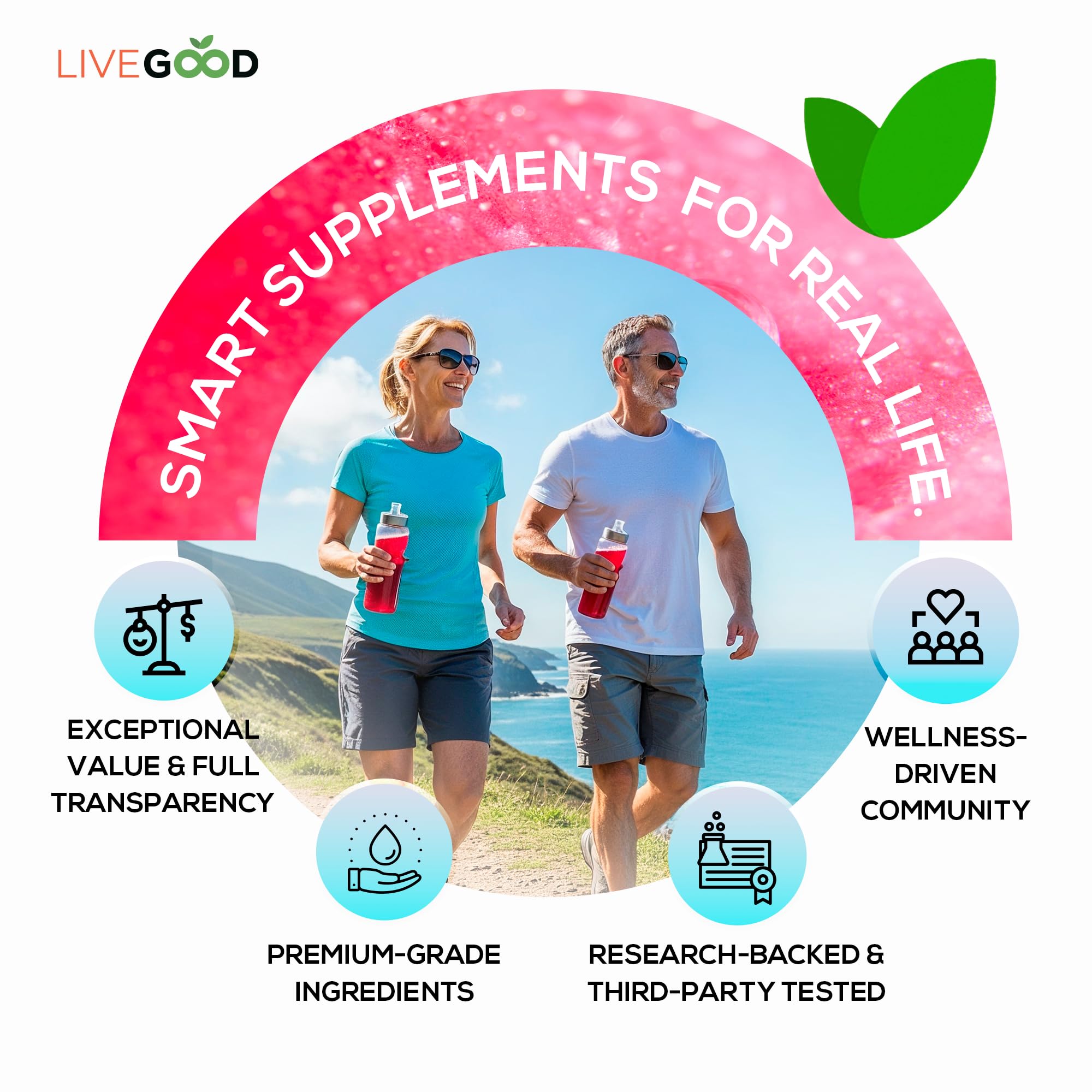 LIVEGOOD E3 humeur-concentration montre énergie mentale sans surstimulation