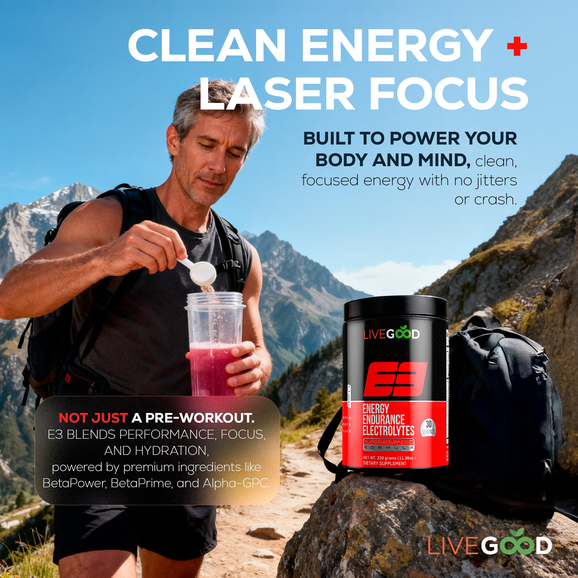 LIVEGOOD E3 scène entrainement souligne endurance et concentration