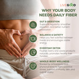LIVEGOOD Poudre fibre fibres de pois: aide l équilibre digestif et la satiété
