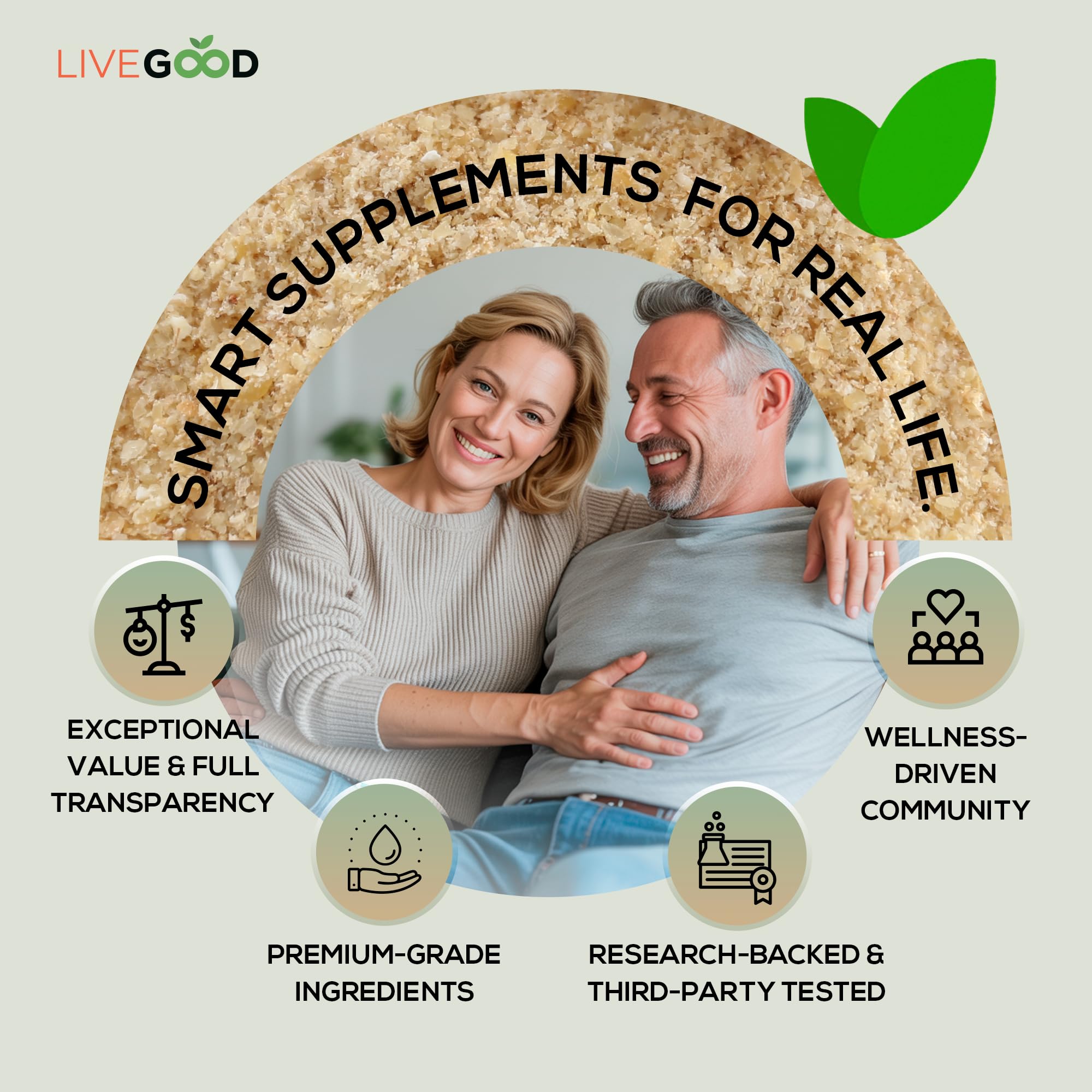LIVEGOOD Poudre fibre vinaigre de cidre: goût léger et soutien digestif quotidien