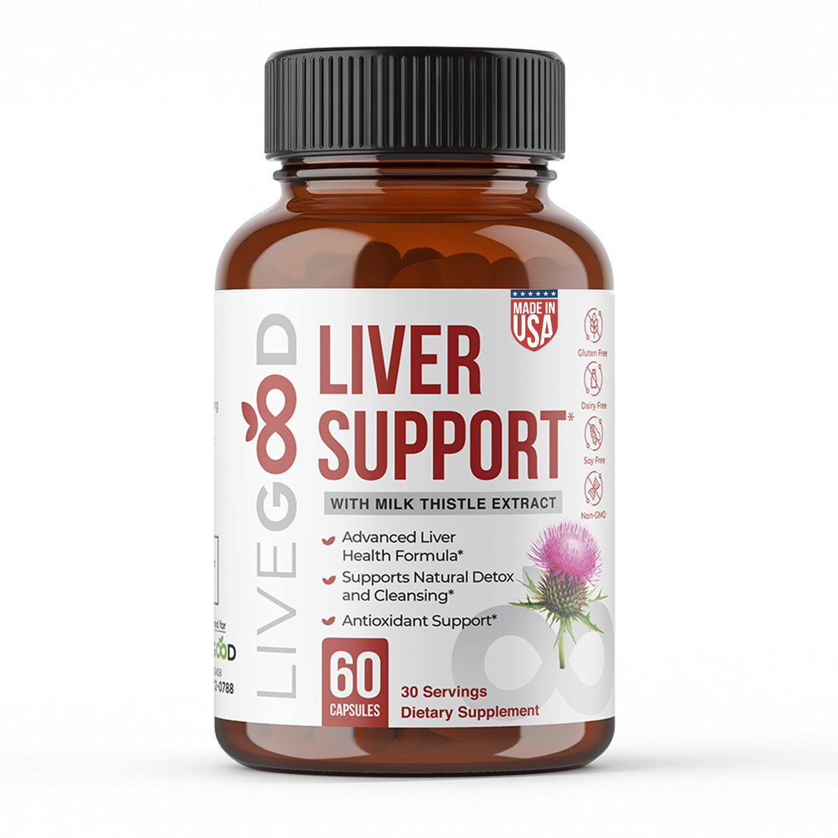 LIVEGOOD soutient le foie — flacon prêt pour une détox quotidienne.