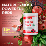 LiveGood Super Reds – mélange-eau, saveur fruitée et antioxydants pour le quotidien.