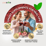 LiveGood Super Reds – smoothie prêt en quelques secondes, couleur rubis et goût fruité.